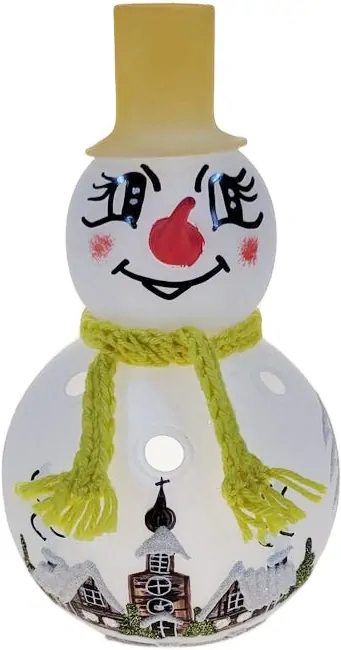 sněhulák na svíčku / ZLATÝ / 18cm / 1ks