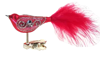 baculák ptáček / 6cm / ČERVENÁ / 6ks