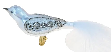 pták / 10,5cm / BÍLÝ MRAZOLAK / 3ks