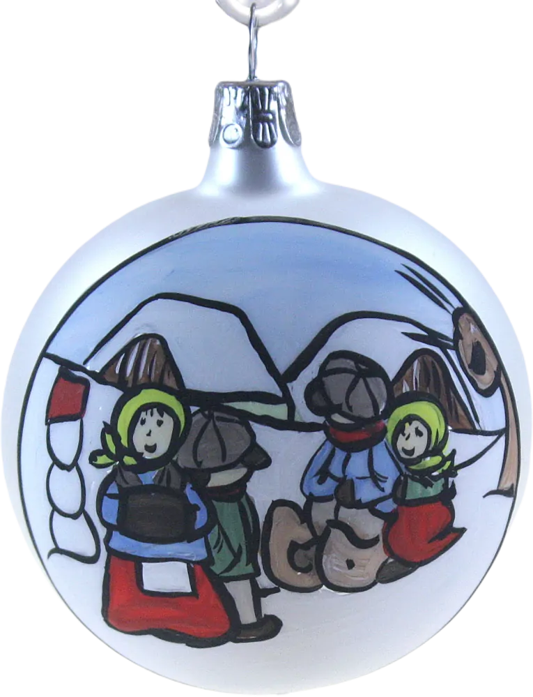 koule pr. 7cm / Stará zima 1 / BÍLÁ / 1ks