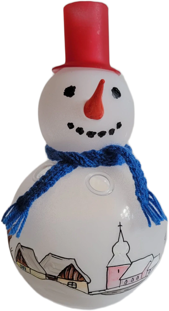 sněhulák na svíčku / Staročeská zima / 18cm / 1ks