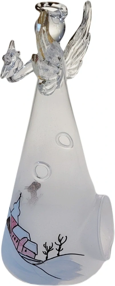 anděl svíčka dovnitř / Staročeská zima / 18cm / 1ks