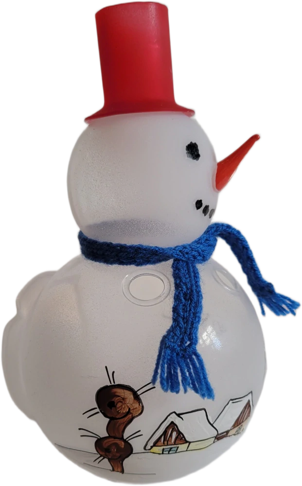 sněhulák na svíčku / Staročeská zima / 18cm / 1ks
