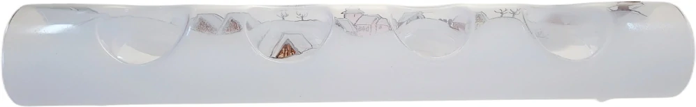 4 válec svícen / Staročeská zima / 33cm / 1ks