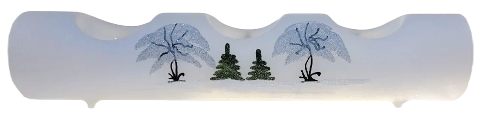 3 válec svícen / BÍLÁ / 28cm / 1ks