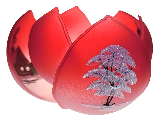 leknín svícen / ČERVENÝ / 12cm / 1ks