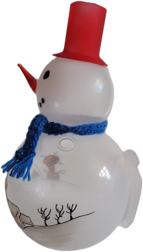 sněhulák na svíčku / Staročeská zima / 18cm / 1ks