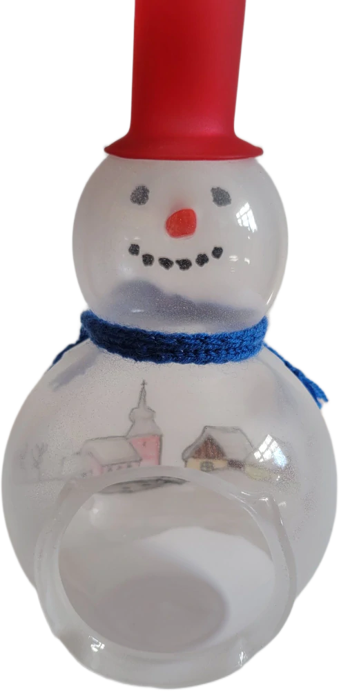 sněhulák na svíčku / Staročeská zima / 18cm / 1ks