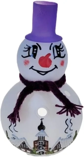 sněhulák na svíčku / FIALOVÝ / 18cm / 1ks