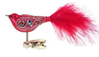 baculák ptáček / 6cm / ČERVENÁ / 6ks