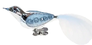 pták / 10,5cm / STŘÍBRNÝ / 3ks