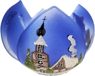 leknín svícen / MODRÝ / 12cm / 1ks