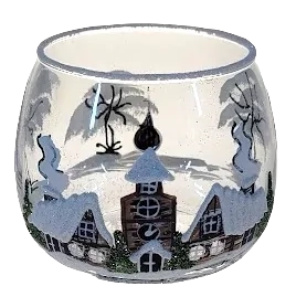 sklenička svícen / ČIRÁ / 8,5cm / 1ks