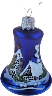 zvonek 5,5cm / 4312 / MODRÁ / 12ks v balení