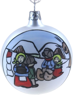 koule pr. 7cm / Stará zima 1 / BÍLÁ / 1ks