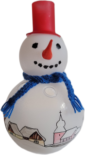sněhulák na svíčku / Staročeská zima / 18cm / 1ks