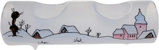 2 válec svícen / Staročeská zima / 17cm / 1ks
