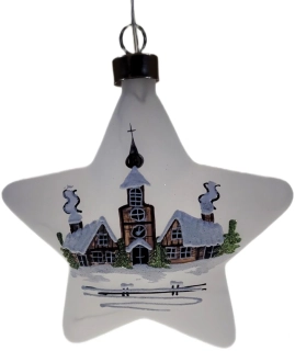 LED hvězda / BÍLÁ / 15cm / 1ks