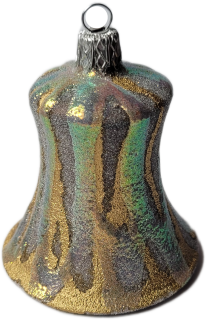 zvonek 5,5cm / 5341 / duha fial + zl. / 6ks