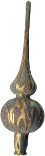 špice 28cm / 5341 / duha fial + zl. / 1ks