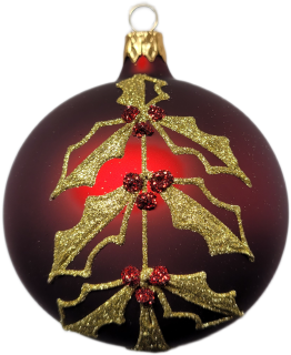 koule pr. 8cm / 4442 / bordo / 6ks