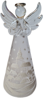 anděl vesnice / BÍLÝ / 18CM / 1ks