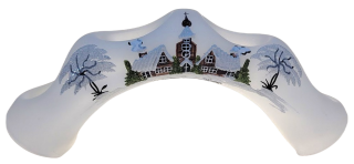 oblouk válec svícen / BÍLÁ / 28cm / 1ks