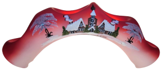oblouk válec svícen / ČERVENÁ / 28cm / 1ks
