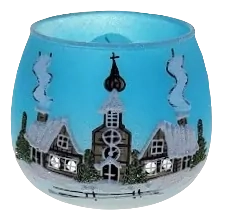 sklenička svícen / SV. MODRÁ / 8,5cm / 1ks