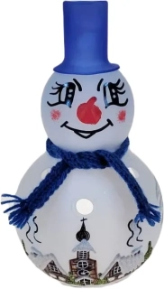 sněhulák na svíčku / MODRÝ / 18cm / 1ks